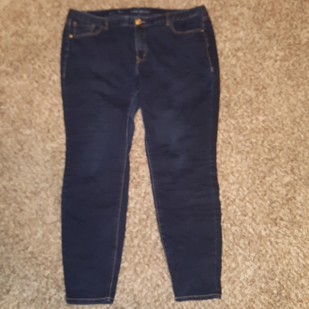 Lane Bryant genius fit skinny blue jeans size 18